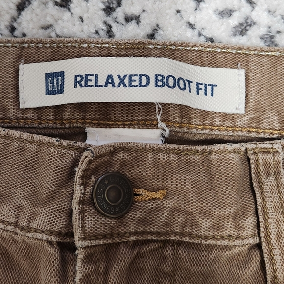 Paint Splattered Thrashed Destroyed Gap Jeans Vintage Grunge Streetwear Brown - Picture 10 of 13